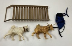 Vintage Hasbro 1969 GI Joe Fight For Survival Figure & Dog Sled Partial Set