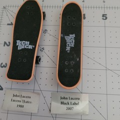 Tech Deck John Lucero Black Label Then and Now Series 1988/2007 Mini Skateboatd