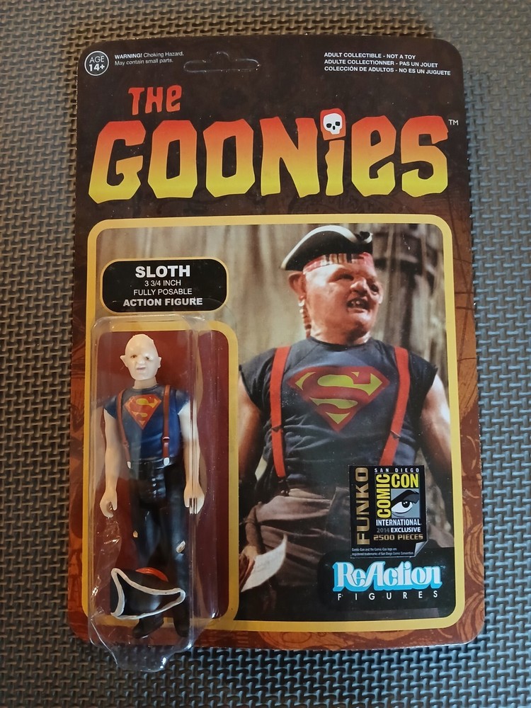 Funko Super7 Reaction The Goonies Sloth Superman Shirt Action Figure 2014 SDCC