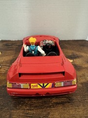 RARE 1991 Hasbro James Bond JR. Sports Car + 2 Action Figures Lot Vintage Toys