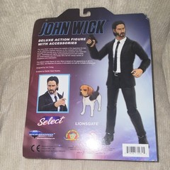 DIAMOND SELECT JOHN WICK DELUXE ACTION FIGURE WITH DOG, COIN & GUNS