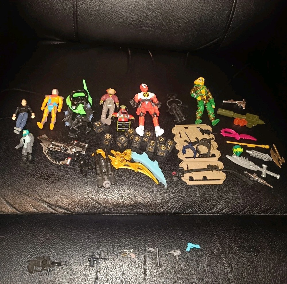 Lot Of Action Figures And Accessories. Dino Riders, Sky Commanders, And More