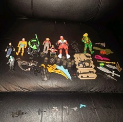 Lot Of Action Figures And Accessories. Dino Riders, Sky Commanders, And More