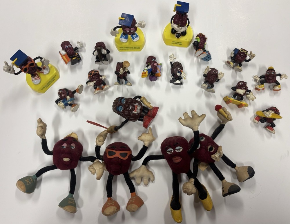 1980’s THE CALIFORNIA RAISINS Figures PVC Plush Vintage Lot Of 21