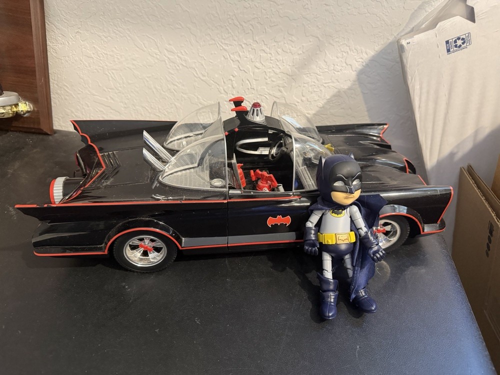 BATMOBILE Classic 1966 Hybrid Metal Vehicle by Herocross W Batman Figure Loose