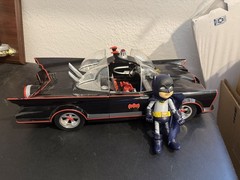 BATMOBILE Classic 1966 Hybrid Metal Vehicle by Herocross W Batman Figure Loose