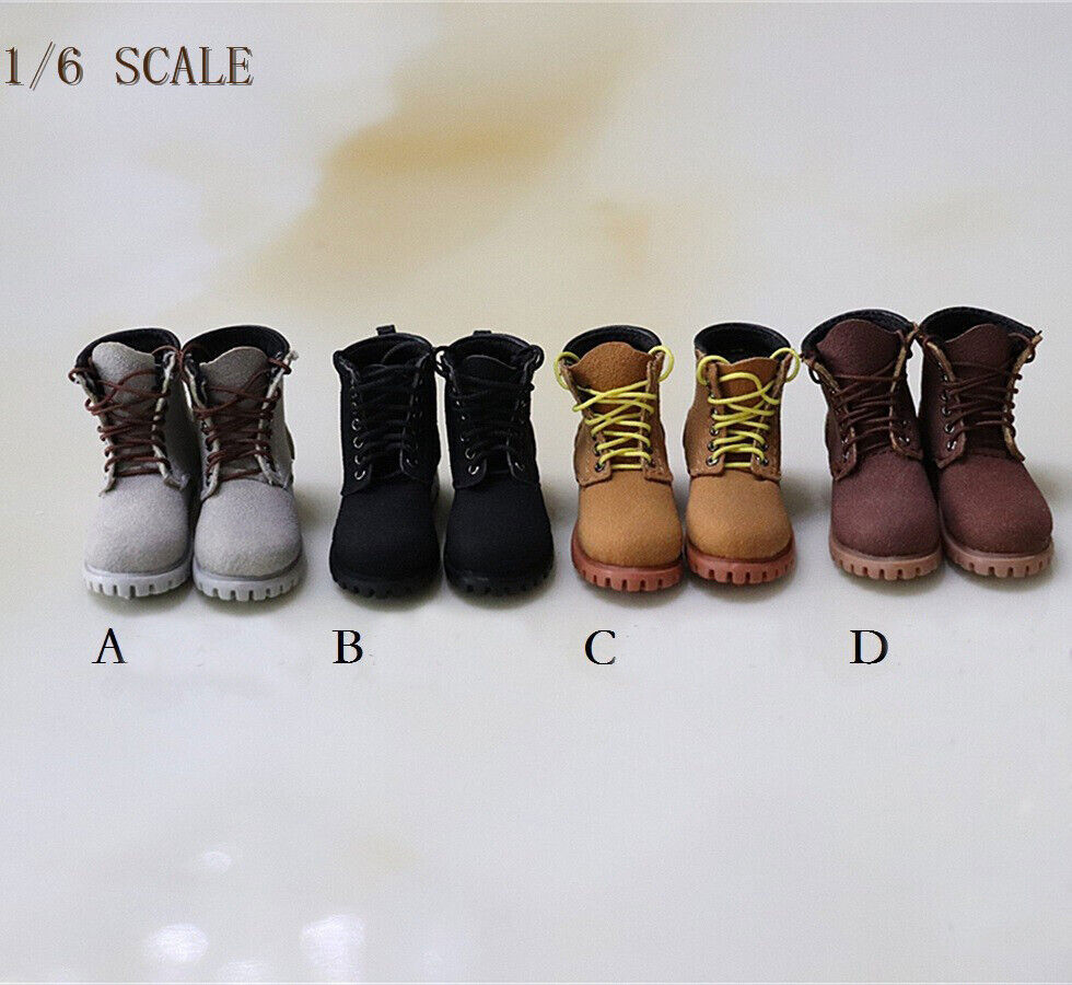 CK031 1/6 Male Figure Hollow High-top Boots Hiking Shoes for 12″ Action Figures