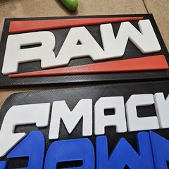 WWE Mattel RAW / SMACKDOWN Current Logo Accessory Set