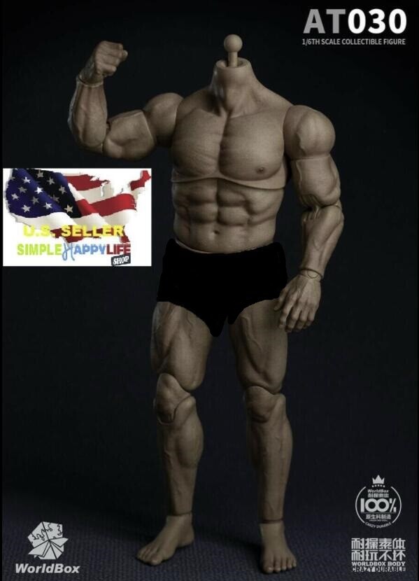 Worldbox 1/6 Durable Muscular SUPER STRONG Body AT030 12″ Male Figure ❶USA❶