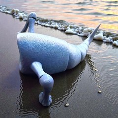 SEA EATER 3D Printed Flexible fidget toy Articulating – Desk Or Shelf Decor