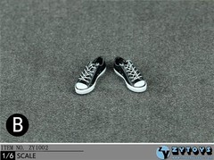 1/6 women shoes black casual sneakers Chuck Taylor Low for phicen hot toys ❶USA❶