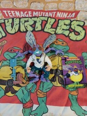 Baxter Stockman 100% Complete Playmates TMNT Action Figure w/ Weapon & Card 1989
