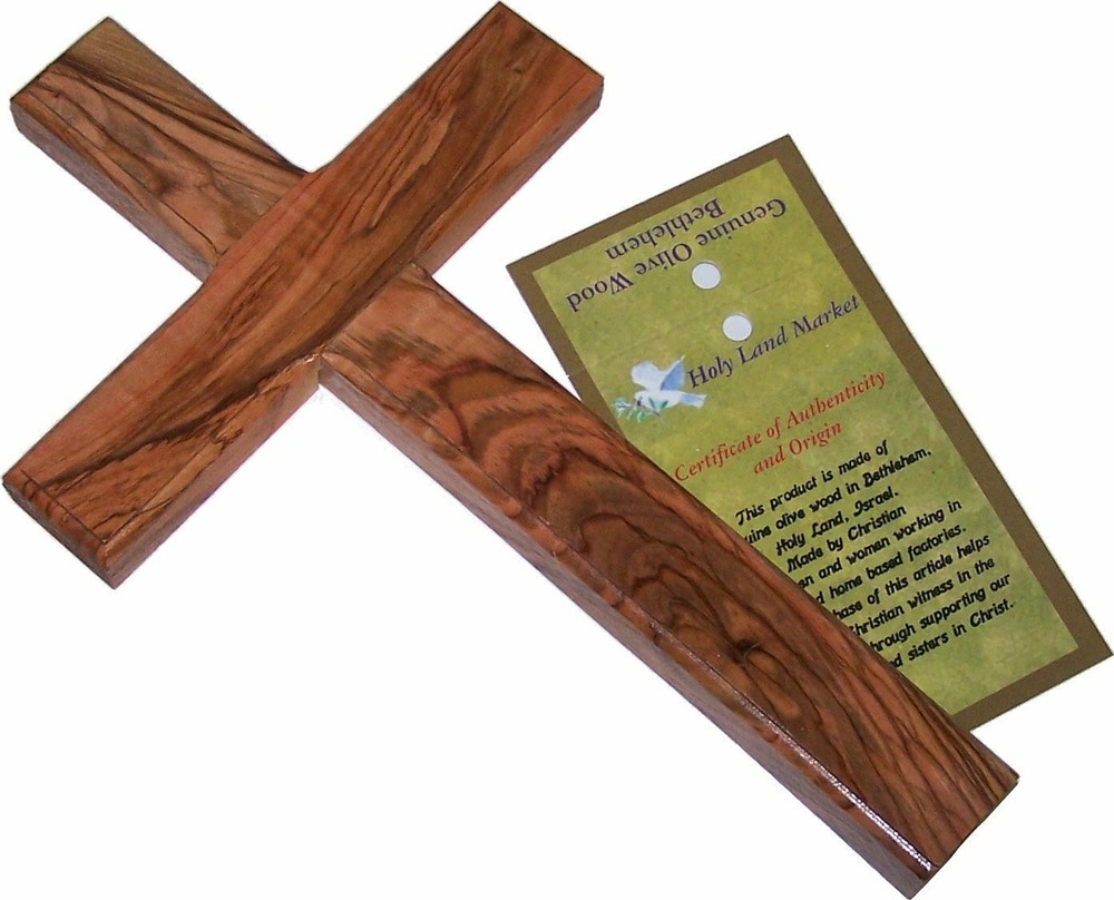 Olive Wood Cross (8″H)