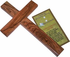 Olive Wood Cross (8″H)
