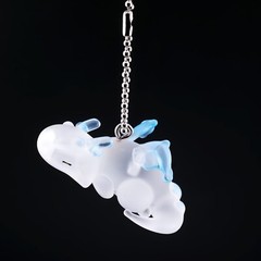 Qualia Clear Baby Dragon Keychain Figure Japan Blind Box 1 Random Gashapon Toy