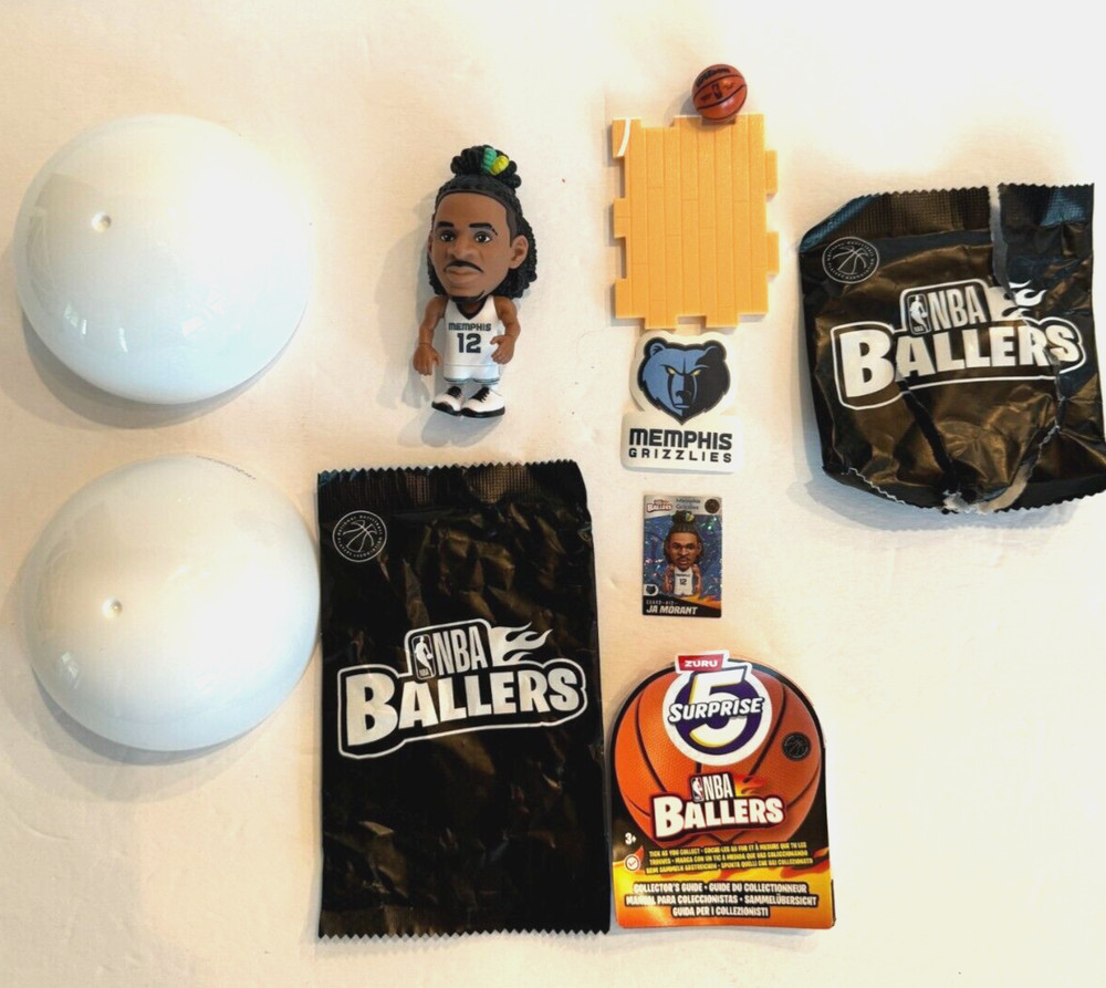 2023 Zuru NBA Ballers 5 surprise Figure Ja Morant Memphis Grizzlies White Jersey