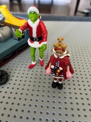 2000 Playmates Grinch Mt Crumpit Playset Jim Carrey Movie Figures Complete Sled