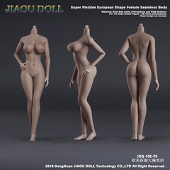 Black Skin Female Action Body JIAOU DOLL 1/6 European Shape Big Bust JOQ-10E-PS