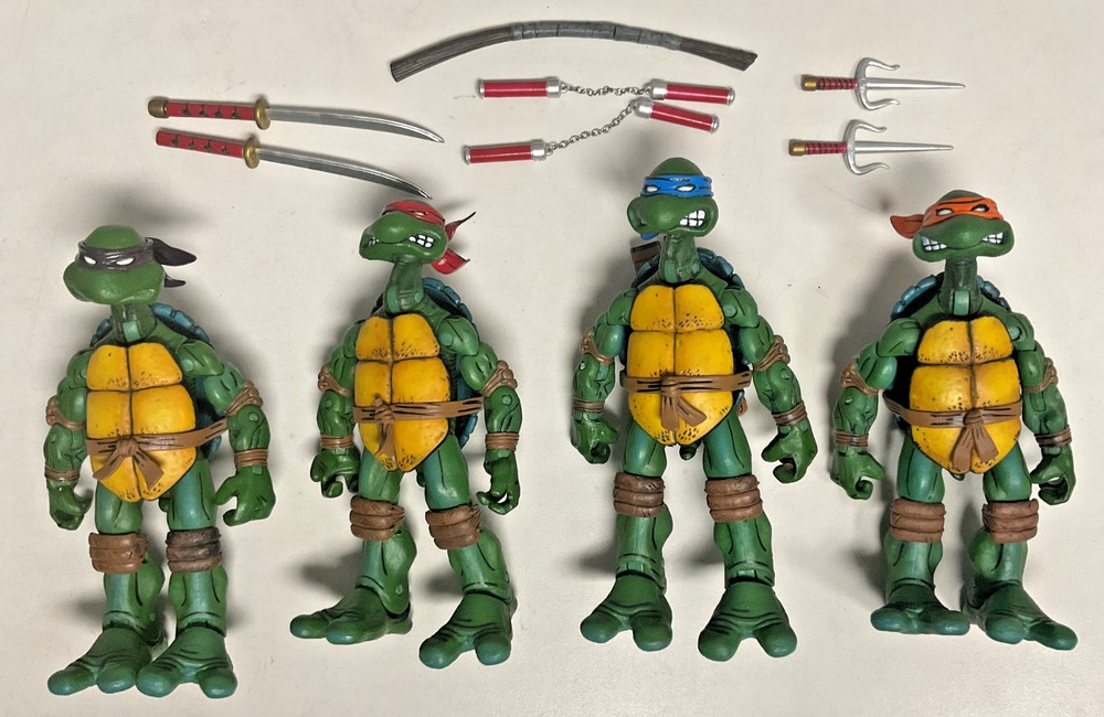 NECA TMNT New York Comic Con Exclusive Edition TMNTs 4-pack – loose, missing