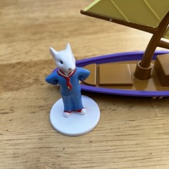Vintage Stuart Little With Sailboat PVC Toy Figure Cake Topper New