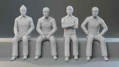 THE MONKEES 1:24 4 Figure Set Peter Davey Micky Mike 3D Printed Seated or Stand