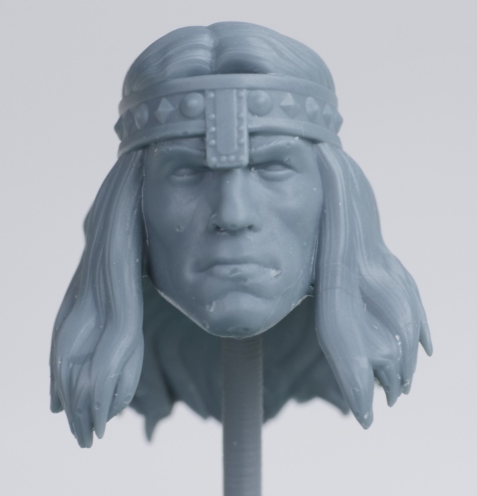 Fantasy D&D Mythic Legions Conan The Barbarian Head v1 1:12 Resin 3d Print