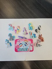 My Little Pony Toy Figures Lot Of 10 Various Years With Tin