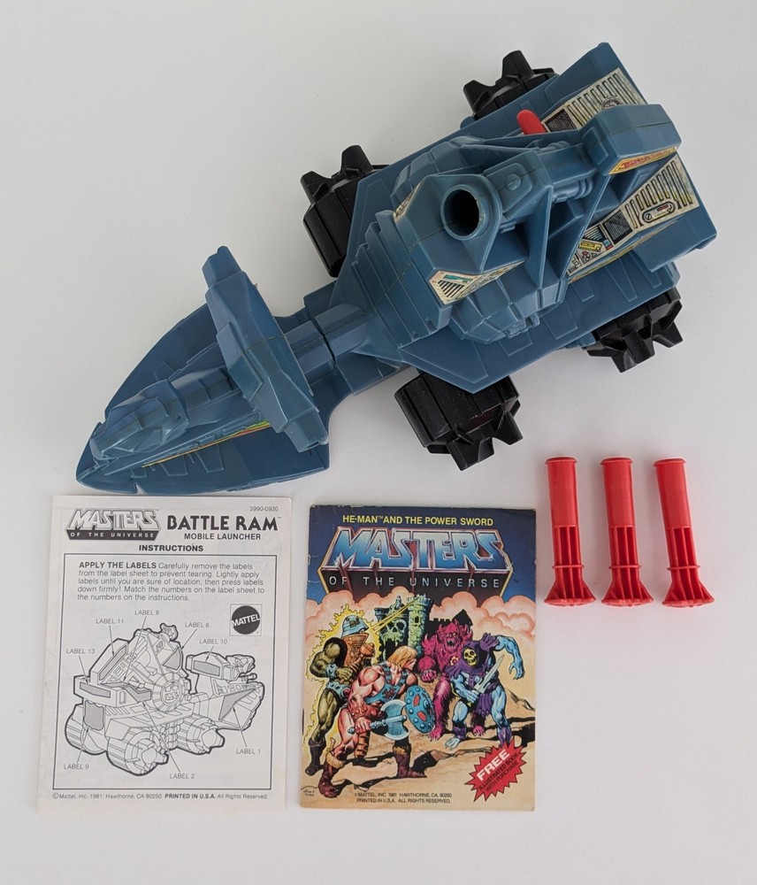 MOTU 1981 Battle Ram from Mattel – 100% COMPLETE with instructions and comic