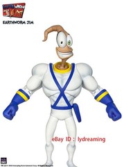 Earthworm Jim 1/12 Action Figure Collection Game Peripherals Worm Body Jim Heads