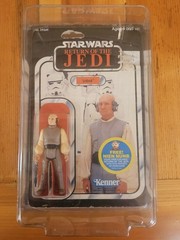 STAR WARS Lobot ROTJ 1983 KENNER 48 Back (punch/Sticker damage on front)