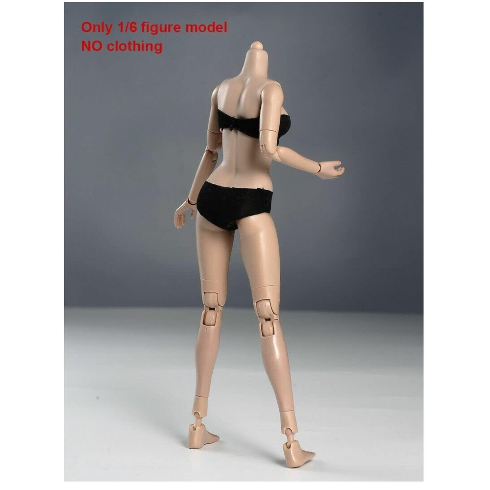 1/6 Scale Pale Skin Flexible Female Figure Body