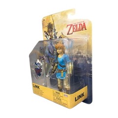 LINK With Shield Zelda Breath of The Wild WORLD OF NINTENDO TOY FIGURE JAKKS