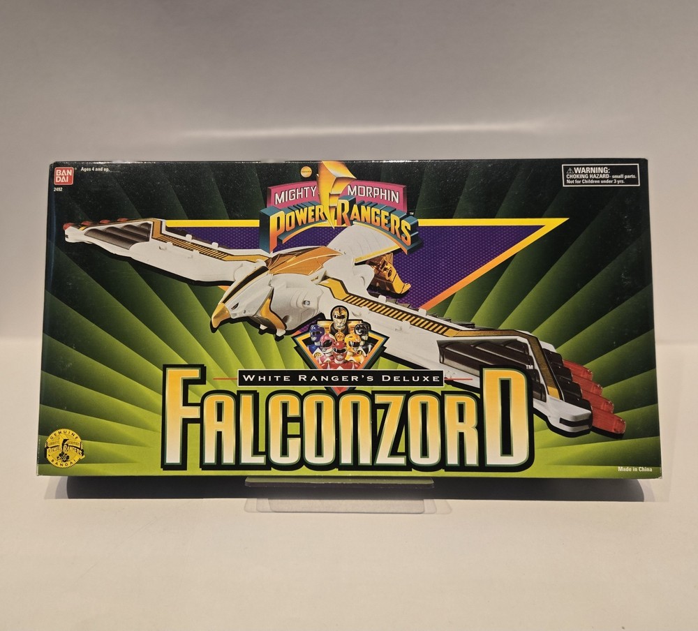 Vintage 1995 Mighty Morphin Power Rangers White Ranger’s Deluxe Falconzord Zord