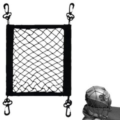 Motorcycle Cargo Net Polyester High Elastic Cargo Net with 4 Adjustable Hooks