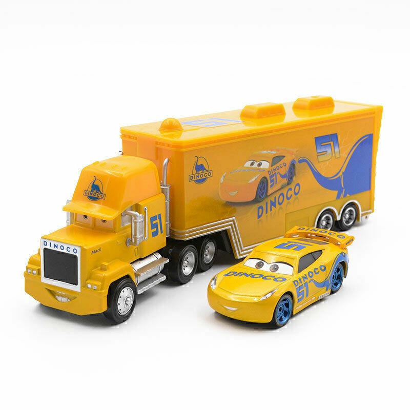 2-Pack Disney Pixar Cars NO.51 DiNOco Cruz & Hauler Truck Diecast Toys 1:55 Car