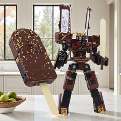 Transforming Ice Cream Warrior Robot Toy Educational Pretend Play Figure for Kid