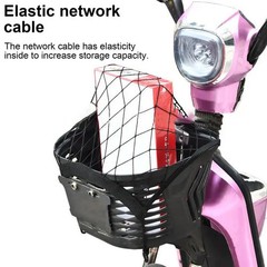 Motorcycle Cargo Net Polyester High Elastic Cargo Net with 4 Adjustable Hooks