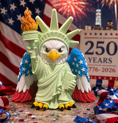 American Eagle Statue of Liberty Figurine America 250th Anniversary