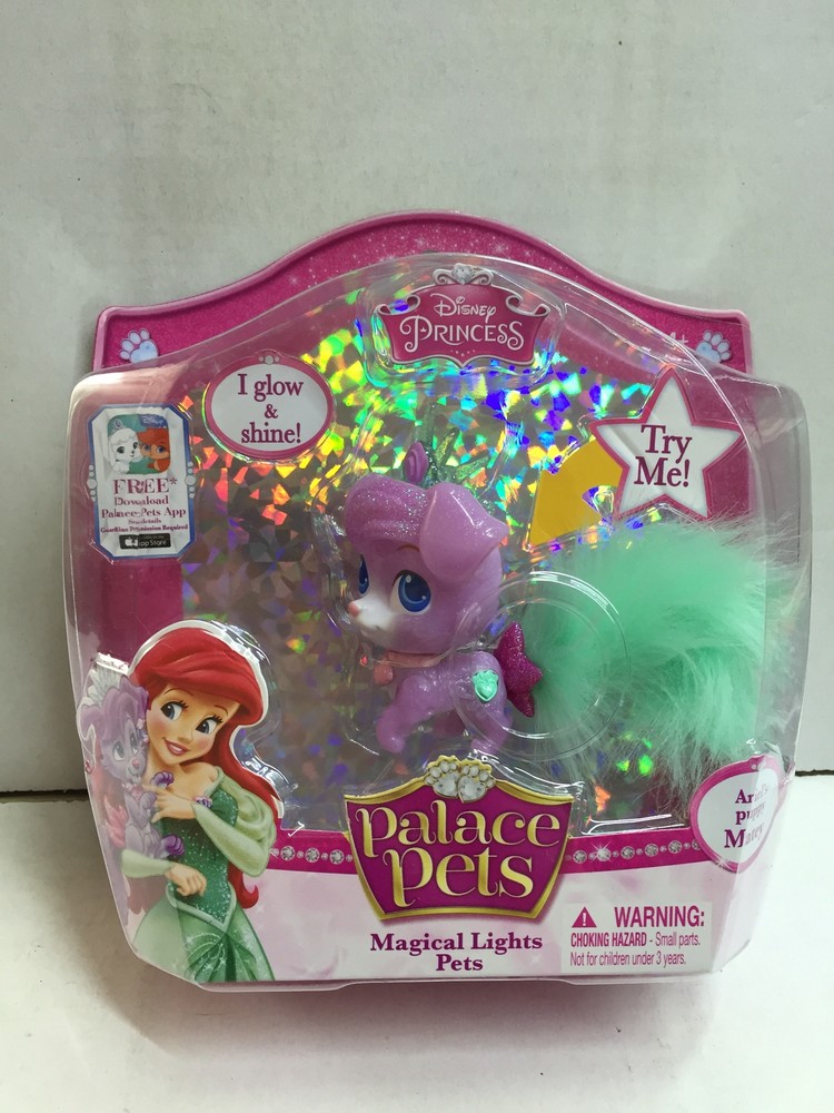 Disney Princess Palace Pets Ariel’s Puppy 2.7″ MATEY Glow & Shine MIB, 2015