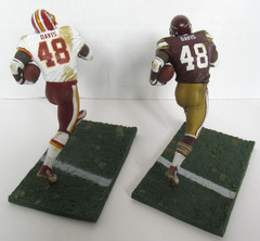 STEPHEN DAVIS MCFARLANE NFL SERIES 5 REDSKINS LOOSE VARIANT & REGULAR FIGURE LOT