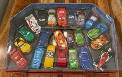 Disney Store Cars Mega Deluxe World Of Racing Die Cast Car Set Hudson Hornet New