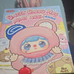 元气床族 Sweet Cloud Hug Mini 400% Bear Animation Figurine Pink Blue