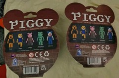 1 Piggy & 1 Dinopiggy Minifigure Figurine, Series 1 Phat Mojo, New, Come As Pair