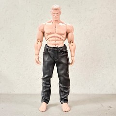 PB-BLD-PT: 1/12 Black Deluxe faux leather pants for 6″ action figure body