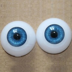 1pair Realistic Half Round Hollow Back Fake Eyes Eyeballs DIY Halloween Prop