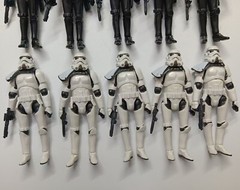 lot of 10 Hasbro Star Wars Shadow Stormtrooper Black Troopers figure w gun 3.75″