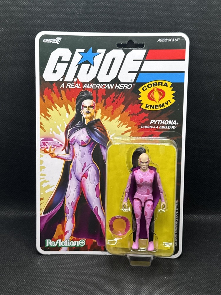 SUPER7 G.I. JOE COBRA PYTHONA COBRA-LA O-RING ACTION FIGURE REACTION MOC