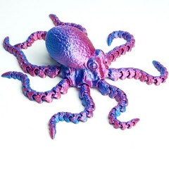 10.6inch 3D Printed Octopus Model,Articulated Animals Figure,Toys Home Decor