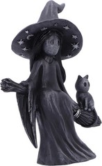 Nemesis Now Little Souls – Beam Figurine 12.7cm, Resin, Black, Witch Ghost on Br