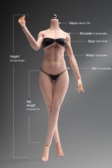 YM508 1/6 Female Seamless Silicone Fitness Body Pale Detail Flexible 12″ Figure
